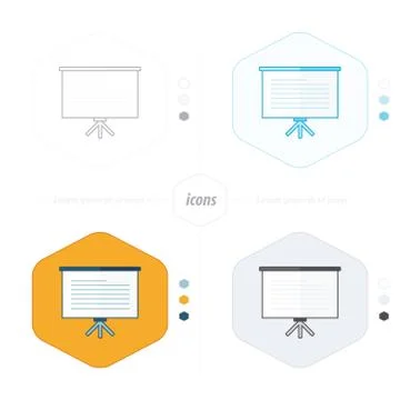 Presentation icon. Vector 4  design 스톡 일러스트