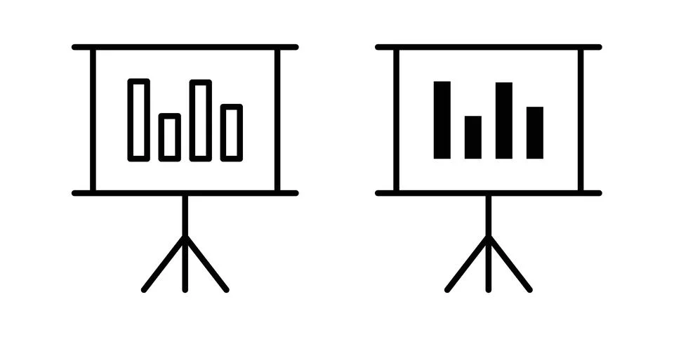 Presentation icon vector editable eps10 Stock Illustration