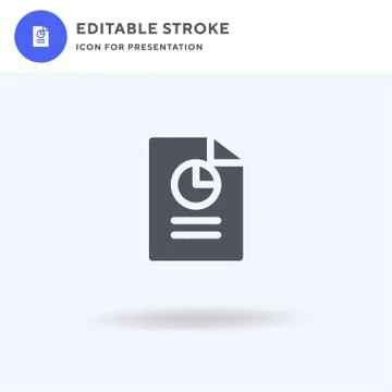 Presentation icon vector, filled flat sign, solid pictogram isolated on white Illustrazione stock