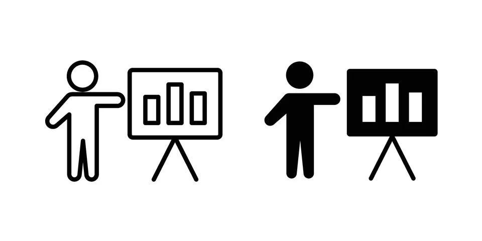 Presentation icon for web projects Stock Illustration