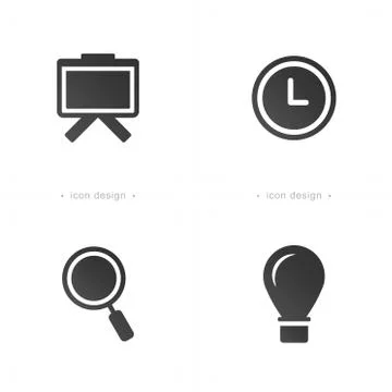 Presentation icons Stock Illustration