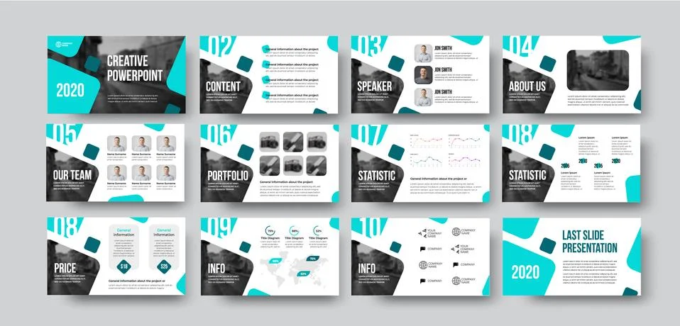 Presentation of infographic with blue design elements, for the annual report, イラスト素材