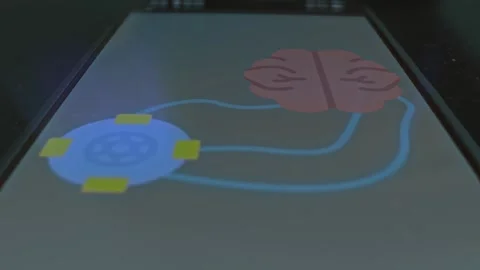 Presentation of Isometric of brain Stock Footage 304235455