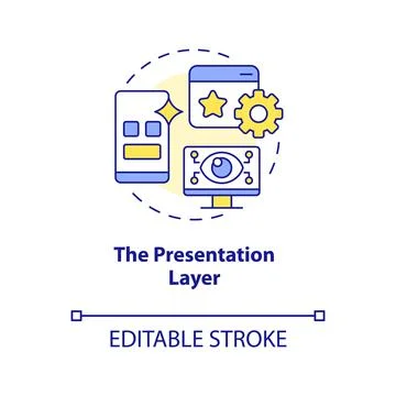Presentation layer concept icon Stock Illustration