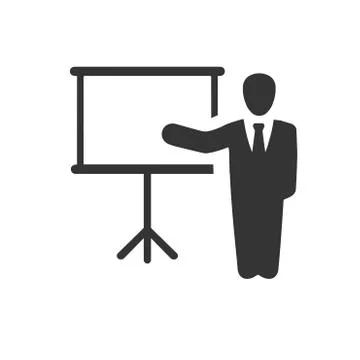 Presentation, Lecture Icon Stock Illustration