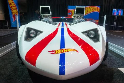 Presentation of the life-sized version car of the Hot Wheels Garage of Legend Stock Photos