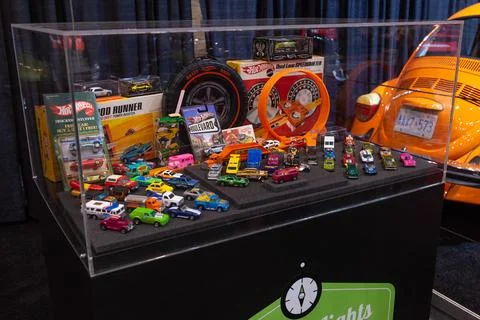 Presentation of the life-sized version car of the Hot Wheels Garage of Legend Stock Photos