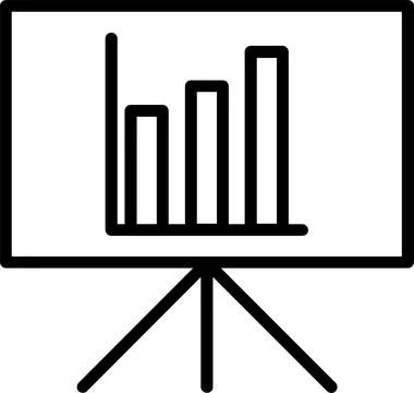 Presentation Line Icon Design Stock Illustration