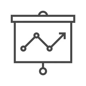 Presentation Line Icon Stock Illustration