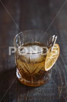 Presentation of nice cocktail prepared to consume. Stock Photos