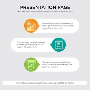 Presentation, passport, building presentation Stock Illustration