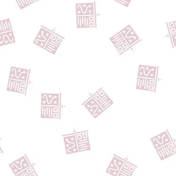 Presentation plan strategy glyph vector seamless pattern Stock Illustration