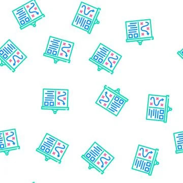Presentation plan strategy vector seamless pattern Illustrazione stock