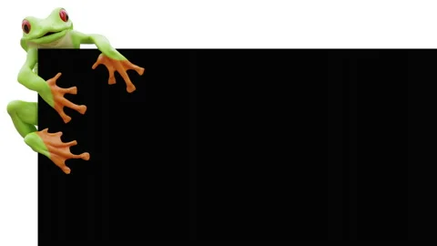 A presentation poster with a cute frog Stock Footage 171680815