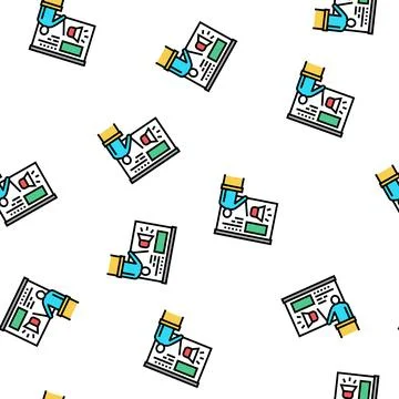 Presentation pr vector seamless pattern Illustrazione stock