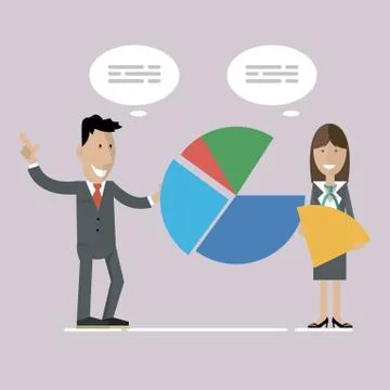 Presentation project illustration Stock Illustration