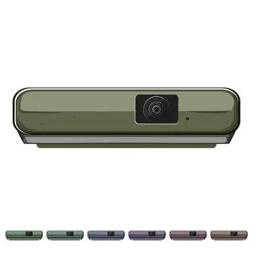 Presentation projector video cartoon vector graphic Stock Illustration