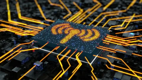 Presentation of the propagation of a network signal in an abstract city Stock Footage 151721029