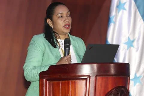 Presentation of the report 'Patterns and Trends of Corruption in Honduras 2014-2 Stock Photos