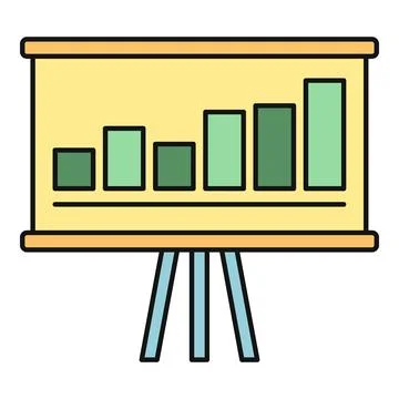 Presentation report showing bar chart business analysis data Stock Illustration