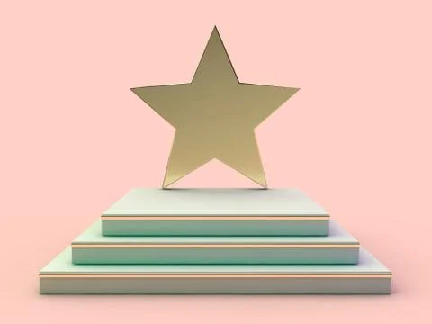 Presentation room with empty podium. 3D Stock Illustration