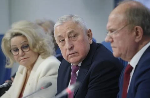 Presentation of Russian Communist party's program and team for presidential elec Foto stock