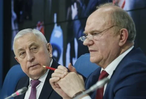 Presentation of Russian Communist party's program and team for presidential elec Stock Photos