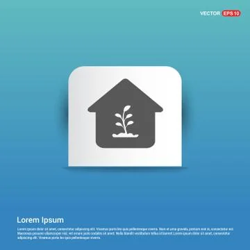 Presentation on Save the plant icon - Blue Sticker button Illustrazione stock