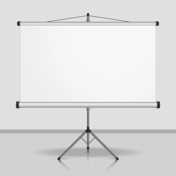 Presentation screen, blank whiteboard Stock Illustration