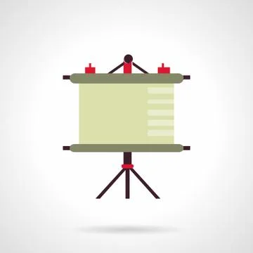 Presentation screen flat vector icon Stock Illustration
