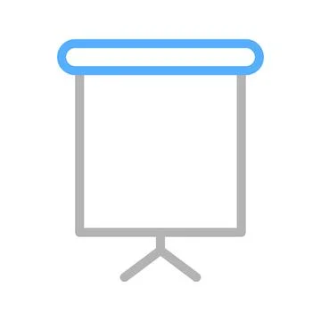 Presentation screen icon. Concept of business, training, and education. Stock Illustration
