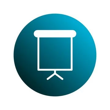 Presentation screen icon vector design for projector meeting board conferen.. Stock Illustration