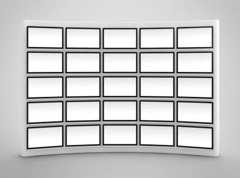 Presentation screen wall Stock Illustration