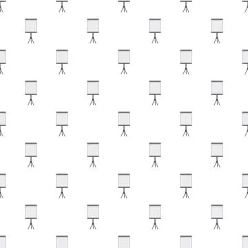 Presentation screens on tripods seamless pattern Stock Illustration