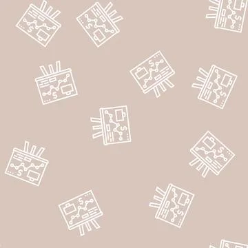 Presentation for shareholders line seamless pattern Illustrazione stock