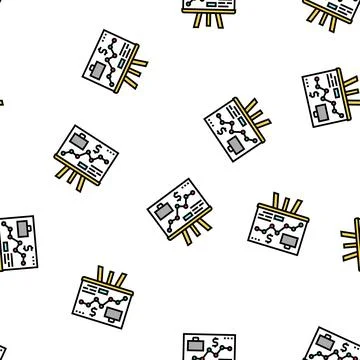 Presentation for shareholders vector seamless pattern Stock Illustration