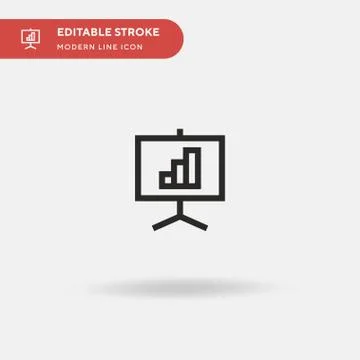 Presentation Simple vector icon. Illustration symbol design template for web  Stock Illustration