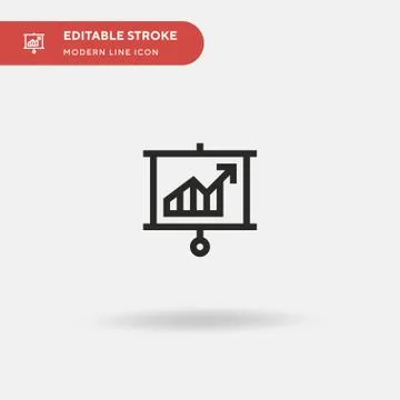 Presentation Simple vector icon. Illustration symbol design template for web  Stock Illustration