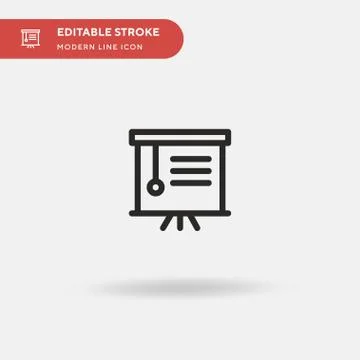Presentation Simple vector icon. Illustration symbol design template for web  Stock Illustration