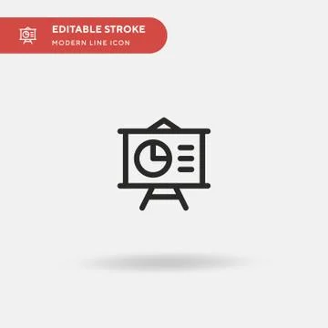 Presentation Simple vector icon. Illustration symbol design template for web  Stock Illustration