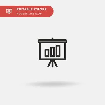 Presentation Simple vector icon. Illustration symbol design template for web  Stock Illustration