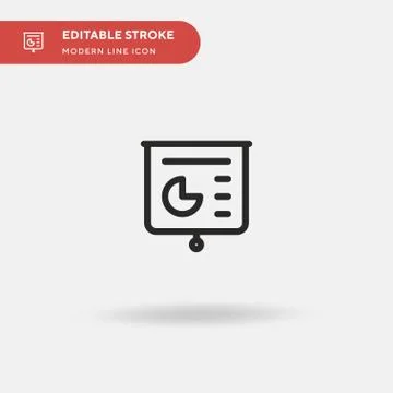 Presentation Simple vector icon. Illustration symbol design template for web  Stock Illustration