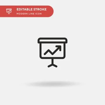 Presentation Simple vector icon. Illustration symbol design template for web  Stock Illustration