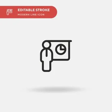 Presentation Simple vector icon. Illustration symbol design template for web  Stock Illustration