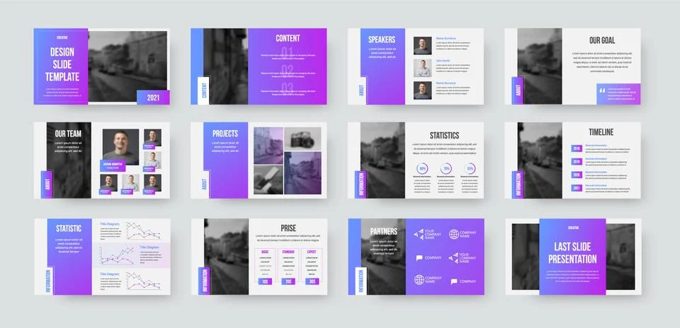 Presentation slide template, vector infographic for use in business concept,  Stock Illustration