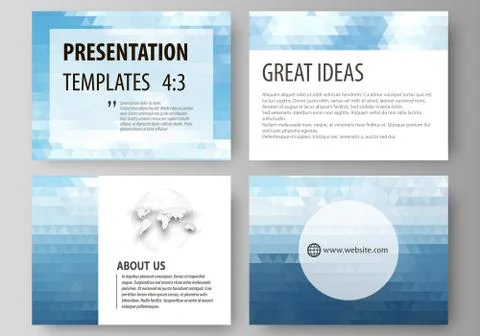 Presentation slide templates. Easy editable abstract vector layouts in flat 스톡 일러스트