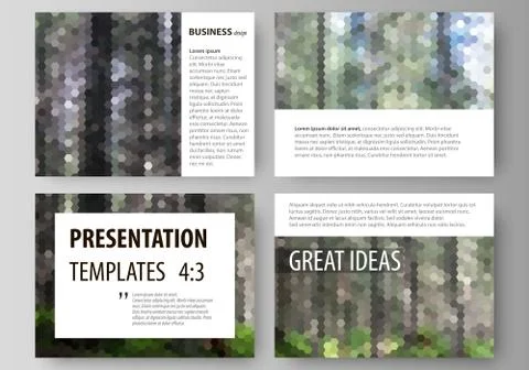 Presentation slide templates. Easy editable abstract vector layouts in flat 스톡 일러스트