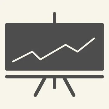 Presentation solid icon. Infographic vector illustration isolated on white 스톡 일러스트