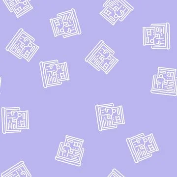 Presentation startup strategy and planning line seamless pattern Stockillustratie