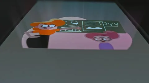 Presentation with a teacher explaining a subject to a confused pupil Video stock 303914391